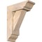Ekena Millwork Traditional Traditional Smooth Bracket w/ Offset Brace, Douglas Fir, 5 1/2"W x 14"D x 18"H BKT0604X14X18TRA01SDF - alternate 1